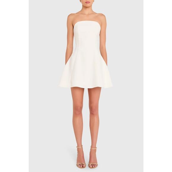 NEW NWT Amanda Uprichard Romilly Mini Dress White‎ Size Medium